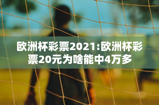 欧洲杯彩票2021:欧洲杯彩票20元为啥能中4万多